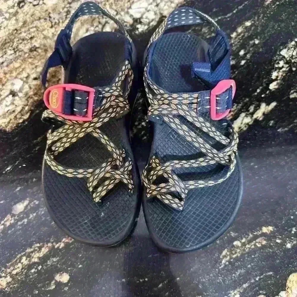 Women's Chaco Sandals - Navy/Orange - Size 6 - Picture 9 of 13